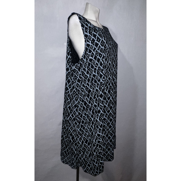 FRESH PRODUCE Women's Plus Size 2X Blue Print Sleeveless 100% Cotton Tank Dress - Picture 3 of 6